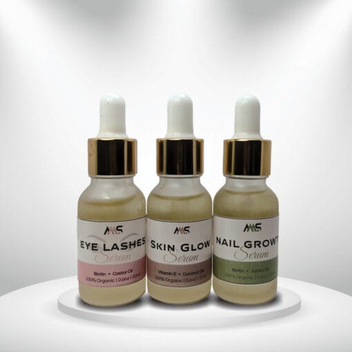 Skin Glow, Eye Lashes & Nail Serums -100% Organic - Pack of 3 (Skin Glow, Eye Lashes & Nail) - Image 3