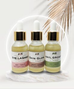 Skin Glow, Eye Lashes & Nail Serums -100% Organic - Pack of 3 (Skin Glow, Eye Lashes & Nail)